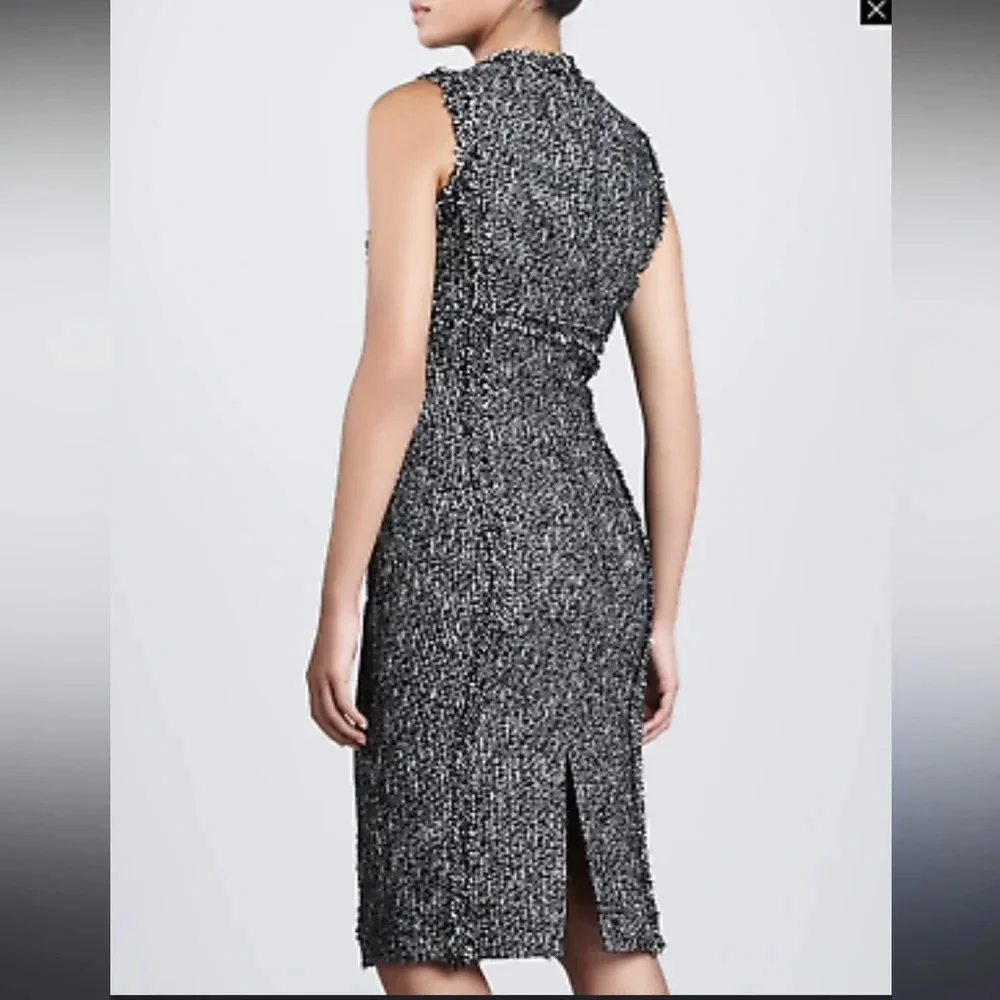 Michael Kors Collection blue luxury tweed NWT midi dress - Picture 3 of 12